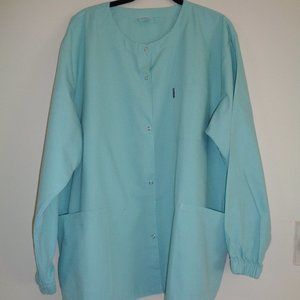 ANGIELYNS MEDICAL NURSING L GREEN ROUND NECK SCRUB